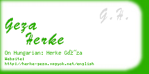 geza herke business card